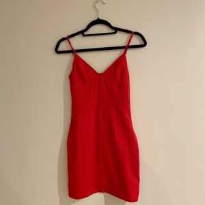 Red bodycon Tiger Mist dress